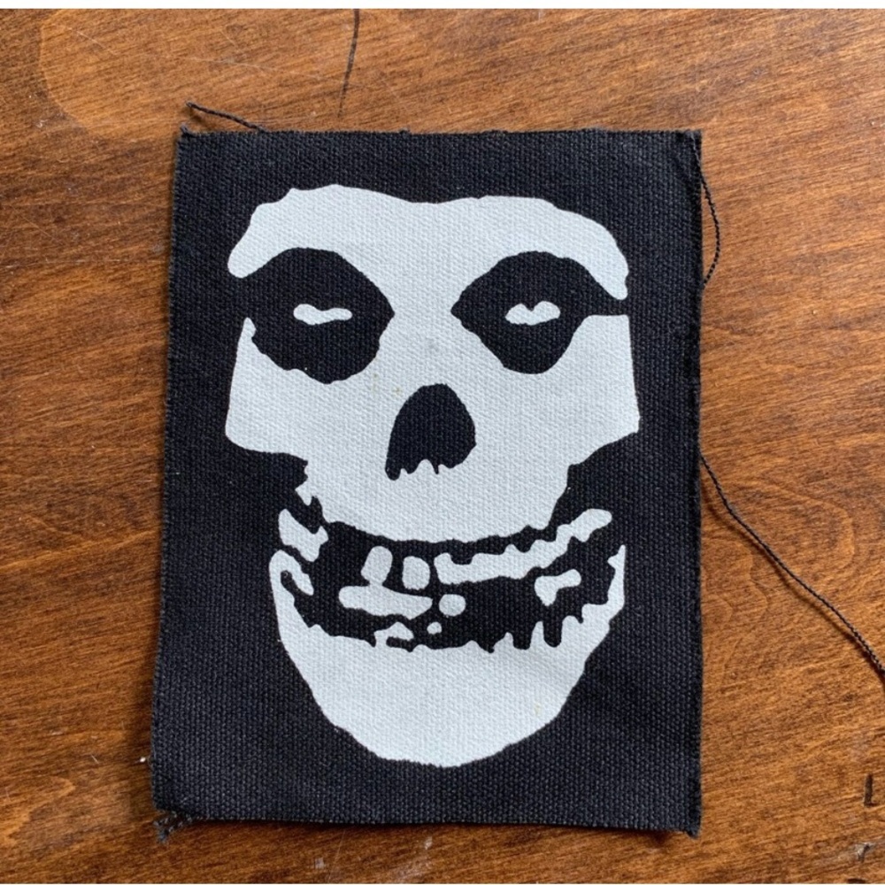 Vintage 2004 Misfits Crimson Ghost Patch Black & White Edgy Punk Rock 00s Y2K